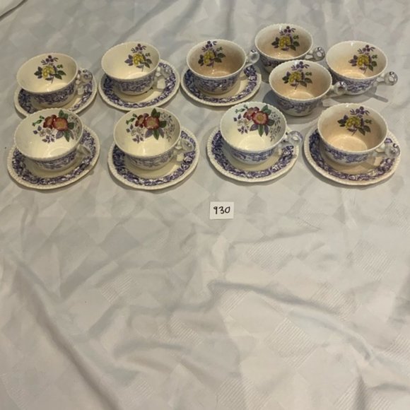 Spode Other - Vintage Mulberry Beverly Purple China teacup set